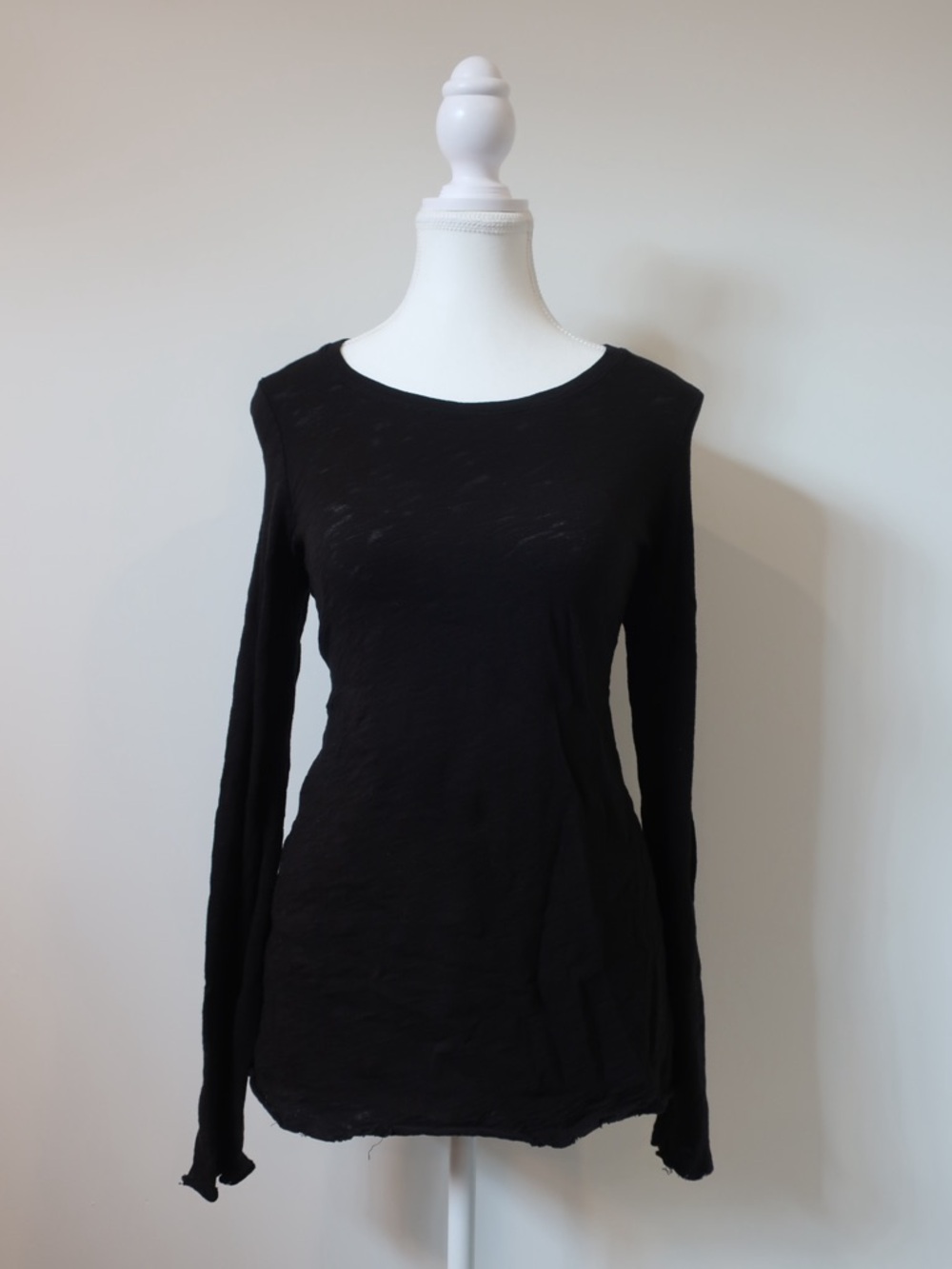 ATM Anthony Thomas Melillo Sheer Frayed Edge Long Sleeve - Medium